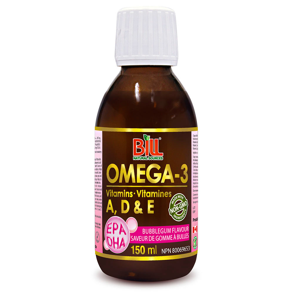 BILL Natural Sources® Liquid Omega 3 Vitamins A,D & E 150 ml – Shing